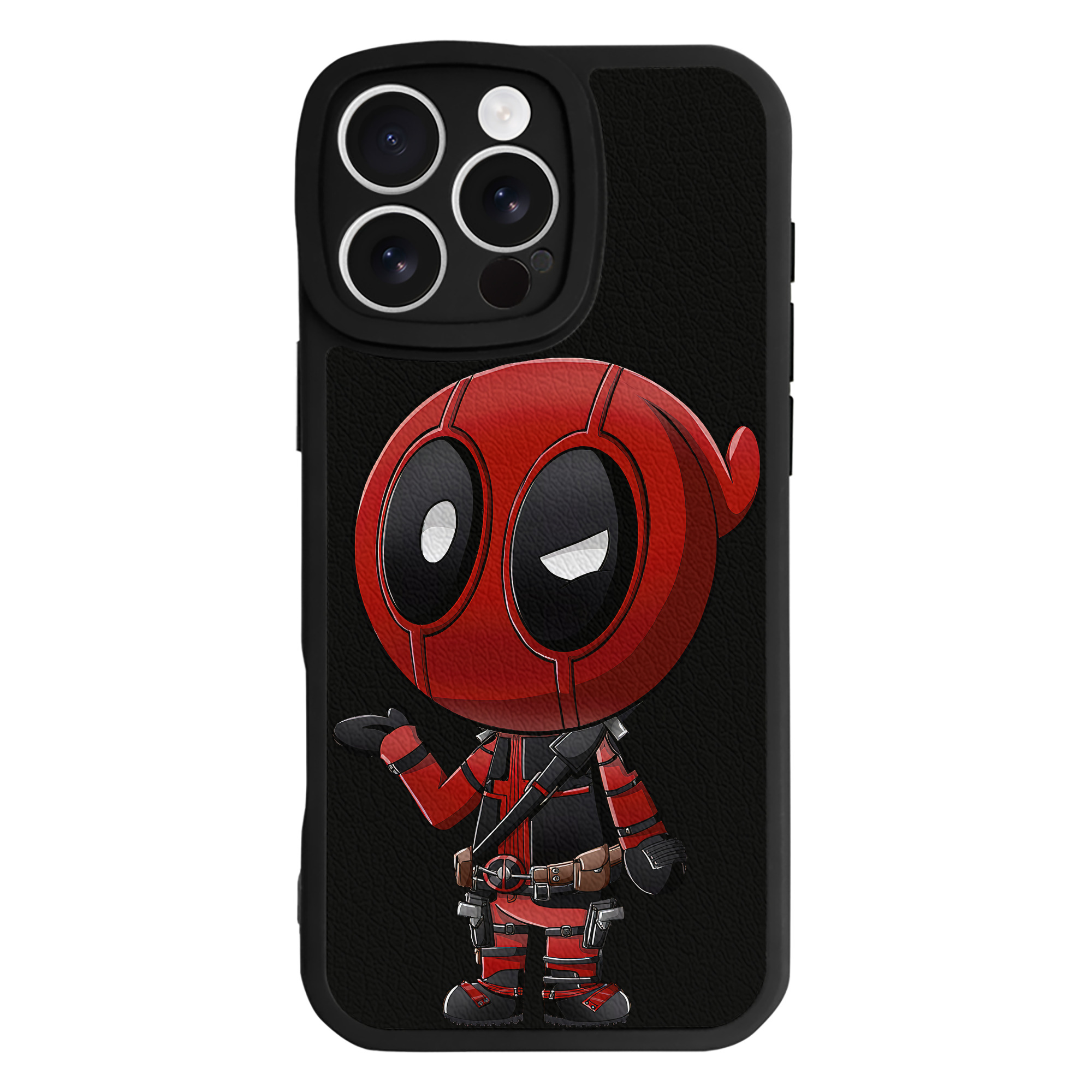 （画像用） Deadpool デッドプール 【iPhone 16シリーズ対応】シリコンスマホケース（レザー調） 材質：シリコン